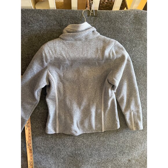 The North Face Girls Full-Zip Gray Fleece Jacket With Pink Logo M - Picture 8 of 10